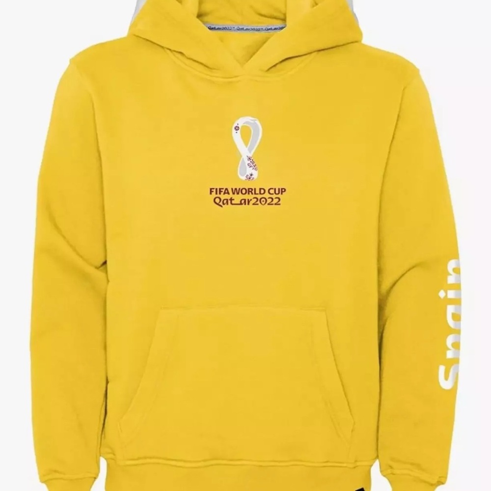 FIFA World Cup Core Fleece Hood, Yellow, Small, Spain